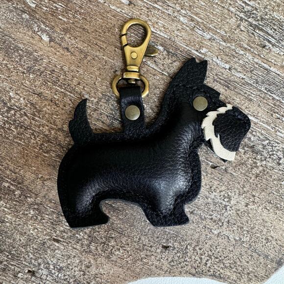 Portland Leather Dog Purse Charm FAST SHIP REMY Dog SCOTTIE DOG Keychain - Picture 2 of 3